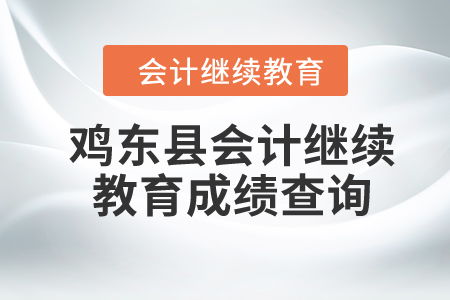 2024年鸡东县会计继续教育成绩查询与信息咨询指南